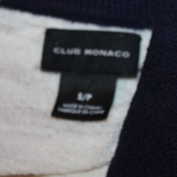 Club Monaco Slub Striped mockneck sweater Bomber Jacket  Sweater Men’s  SzSmall - Picture 8 of 11